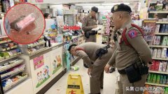 悍贼持枪抢劫曼谷便当店 店员中